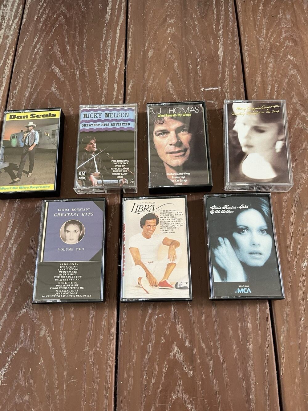 Vintage Country Pop Cassette Tape Lot of 7 Linda Ronstadt Olivia Newton-John